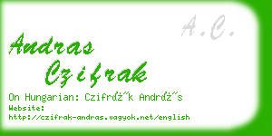 andras czifrak business card